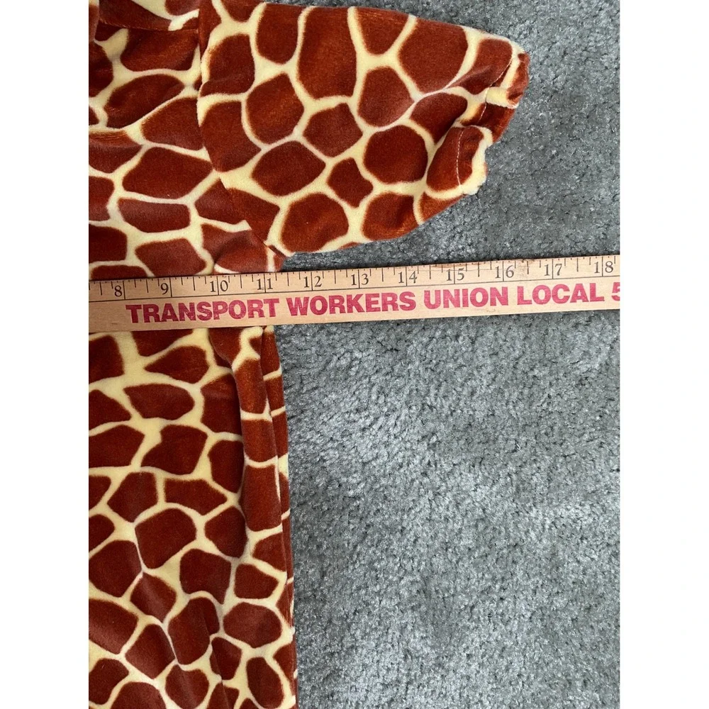 Miniwear Giraffe Costume Baby 3/6 Months Brown Spotted Plush Hooded Jumpsuit